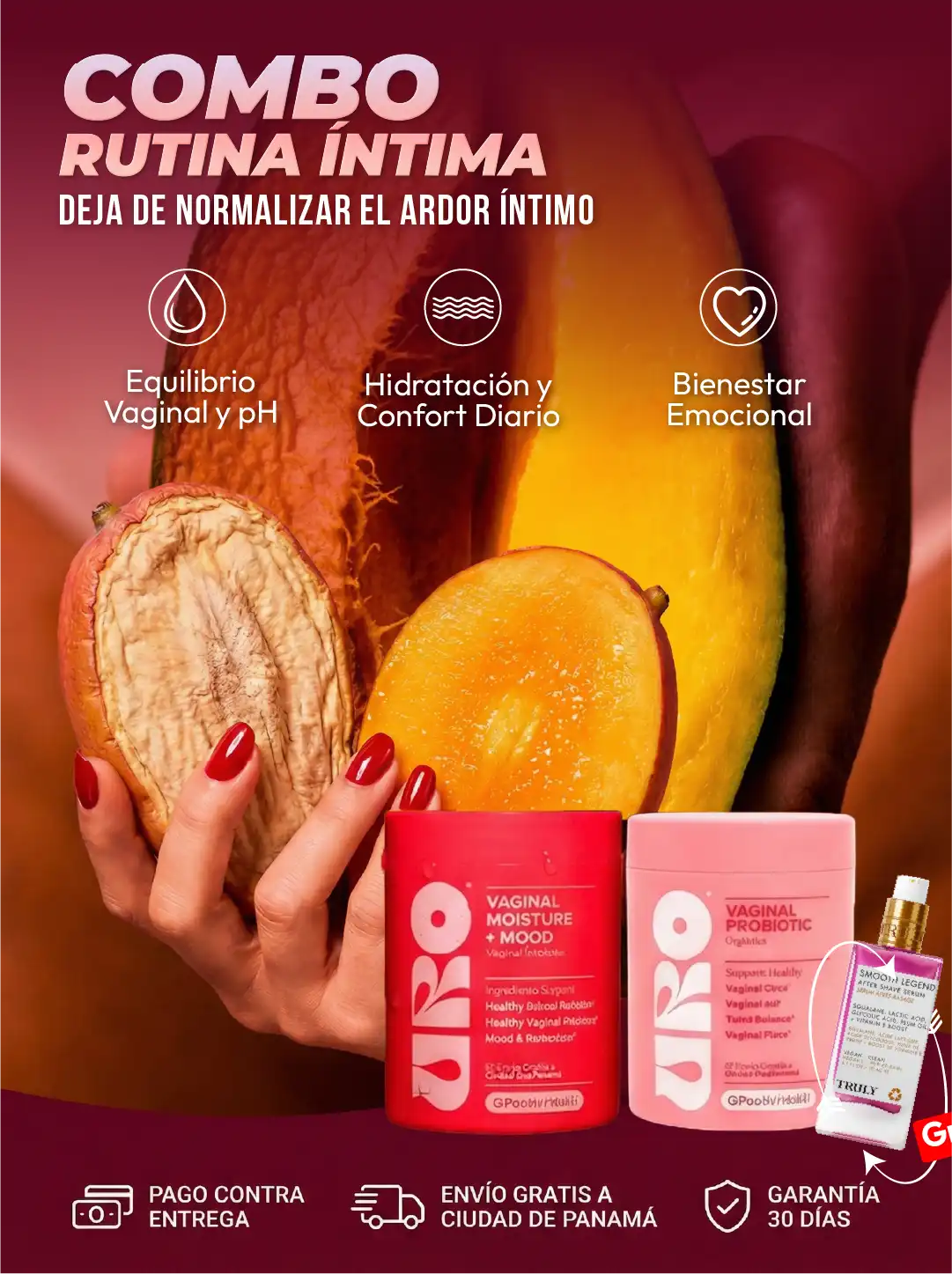 Combo Rutina Íntima URO + MOISTURE + TRULY GRATIS